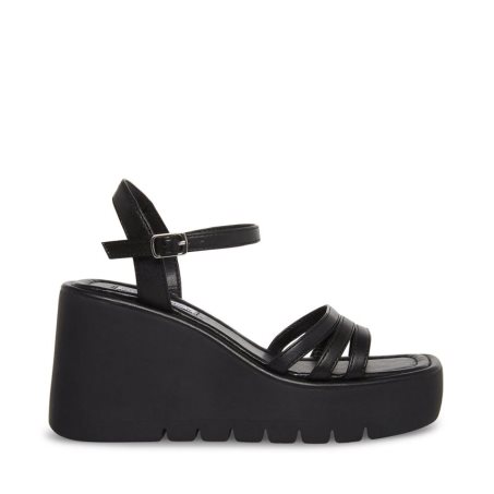 Black Steve Madden Dane Women's Platform Sandals | PH 7318P16H